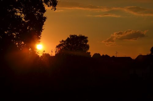 sunset sky evening