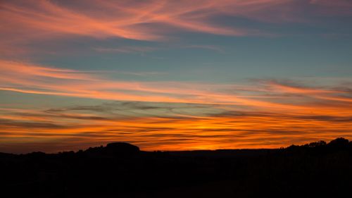 sunset orange blue