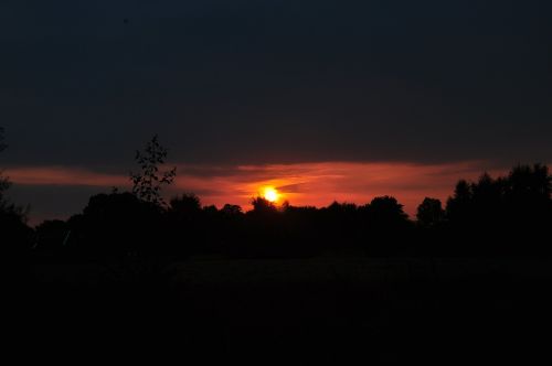 sunset afterglow clouds