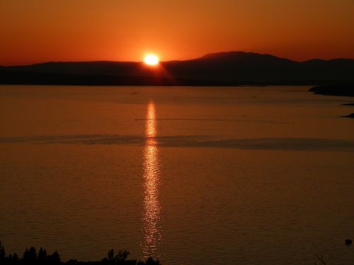 sunset sea croatian country
