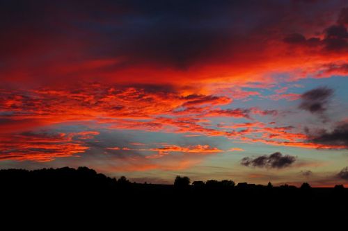 sunset clouds afterglow