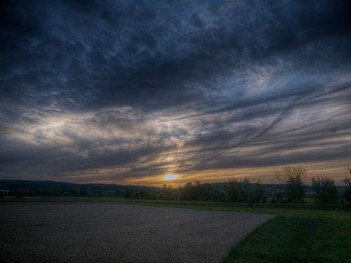 sunset clouds landscape