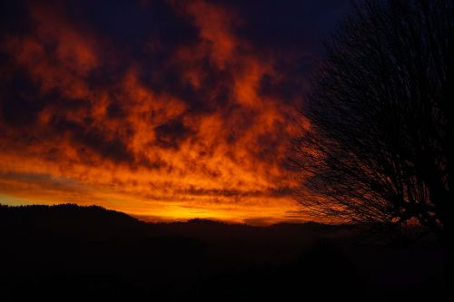 sunset sky abendstimmung