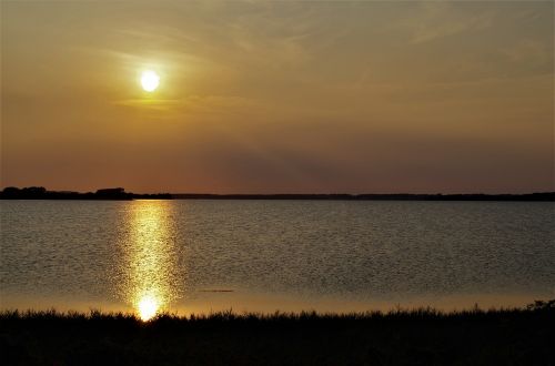 sunset summer baltic sea