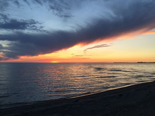 sunset lake beach