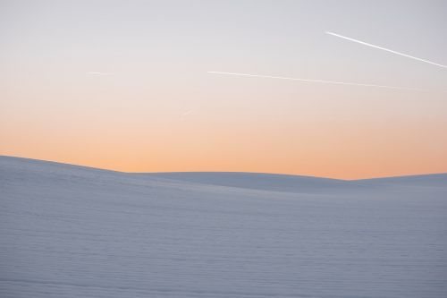 sunset winter snow