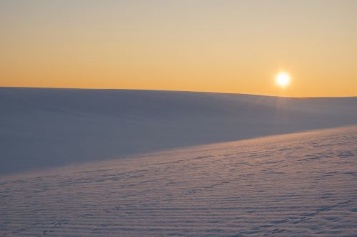 sunset snow winter