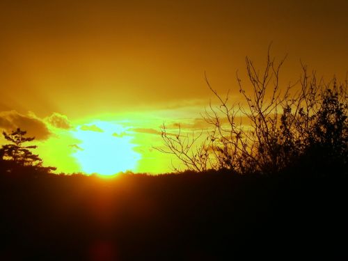 sunset afterglow evening sky