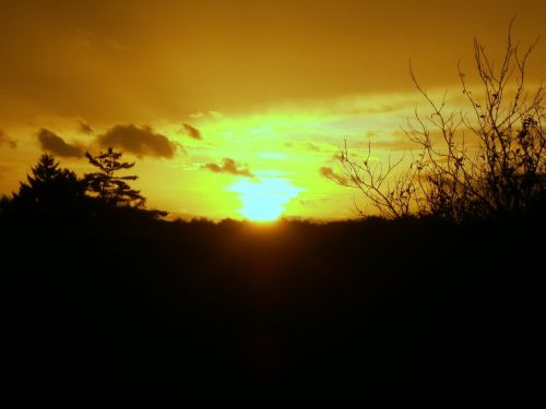 sunset afterglow evening sky