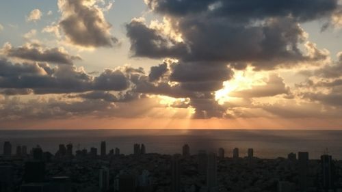 sunset city panorama