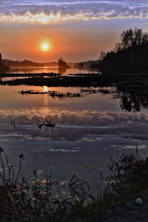 sunset twilight landscape