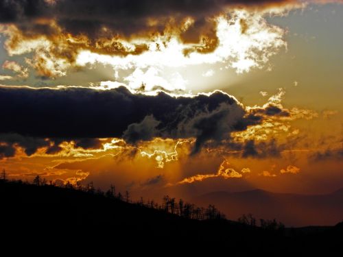 sunset clouds landscape