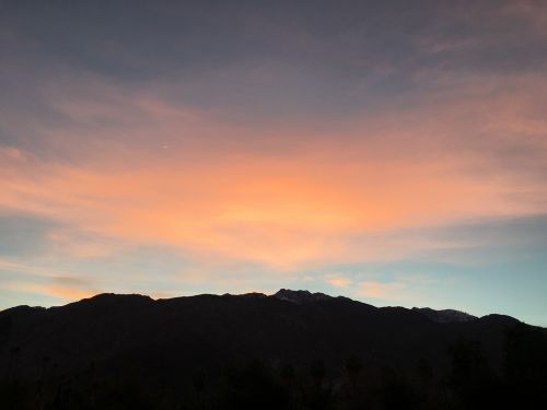 sunset clouds mountain