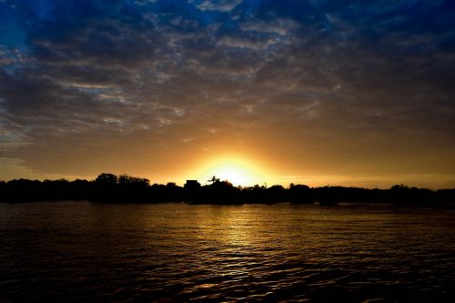 sunset sun cloud