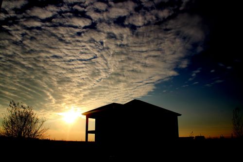 sunset sky cloud