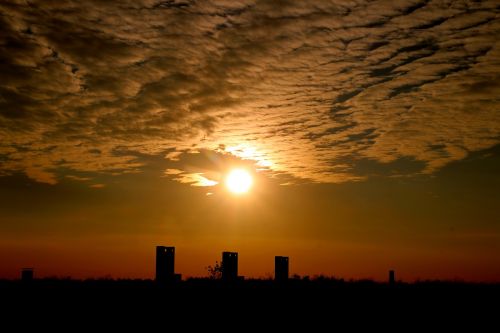 sunset sky cloud