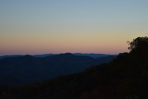 sunset mountains north carolina