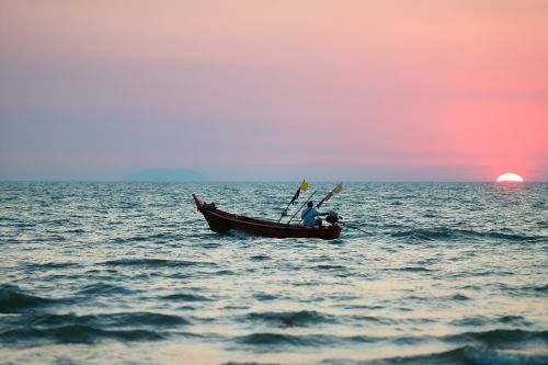 sunset tropical sea