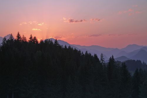 sunset alpine afterglow