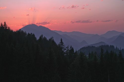 sunset alpine afterglow