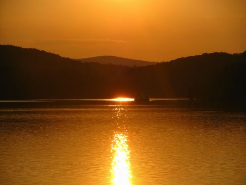 sunset landscape lake