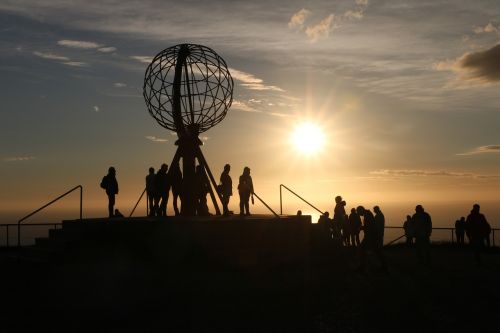 sunset people silhouettes