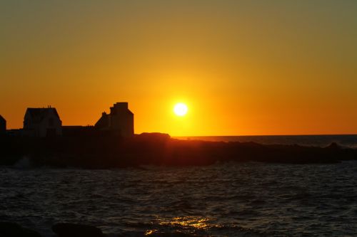 sunset brittany evening