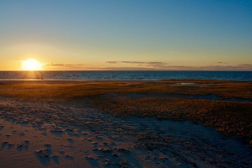 sunset water nature