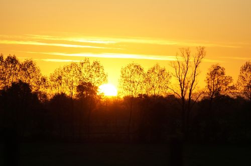 sunset landscape silhouette