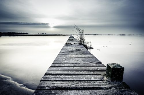 sunset jetty pier