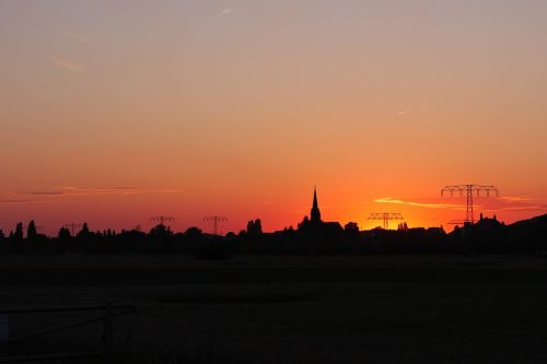 sunset evening silhouette