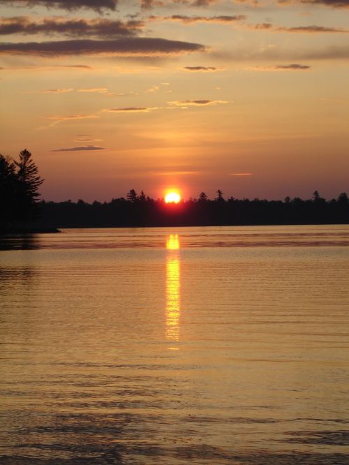 sunset reflection water