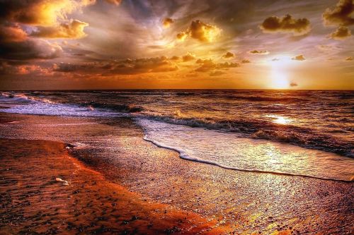sunset denmark sea