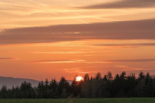 sunset sky afterglow