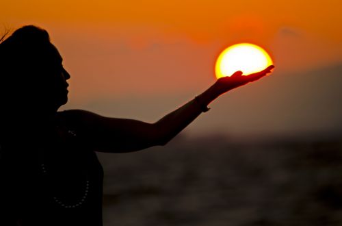 sunset silhouette at dusk