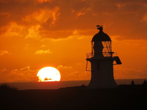 sunset lighthouse evening