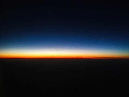 sunset airplane cloud