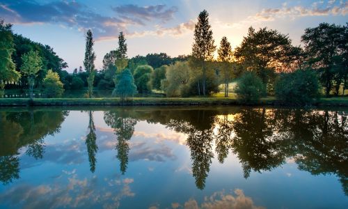 sunset colorful reflection