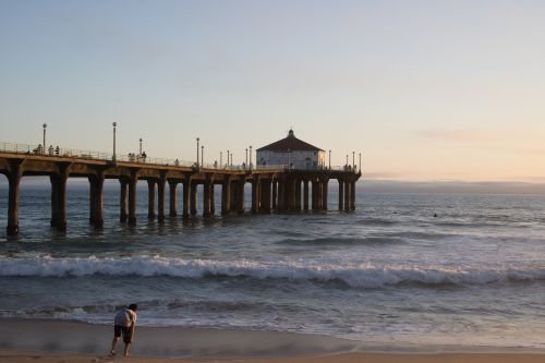 sunset california pier