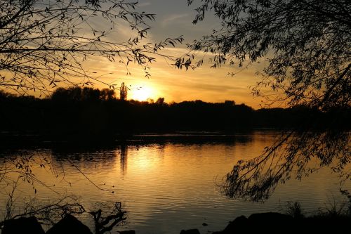 sunset lake abendstimmung