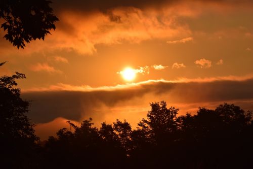 sunset clouds sky