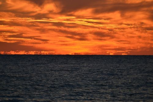 sunset lake scenery