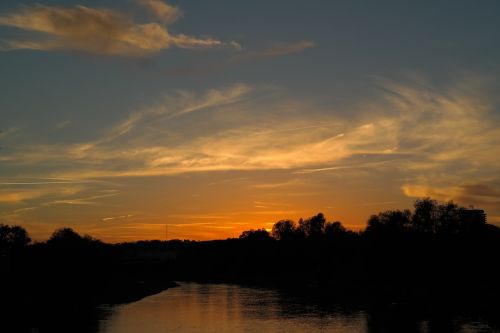 sunset evening sky abendstimmung