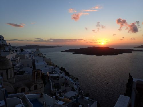 sunset santorini ile