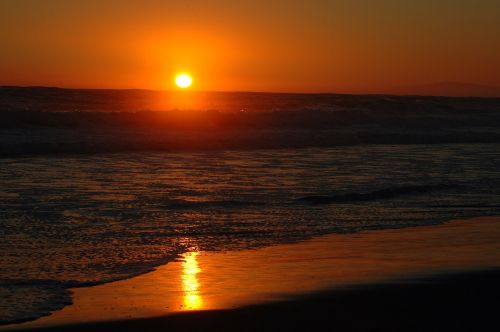 sunset beach ocean