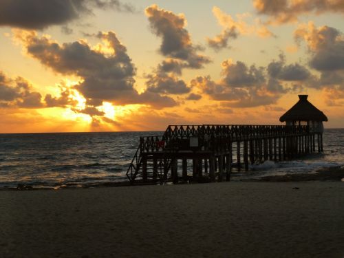 sunset beach sky