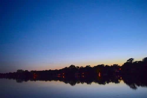 sunset lake landscape