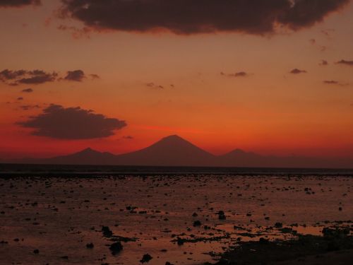 sunset volcano volcanic