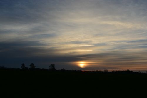 sunset afterglow evening sky