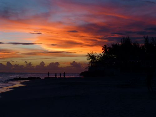 sunset sea beach